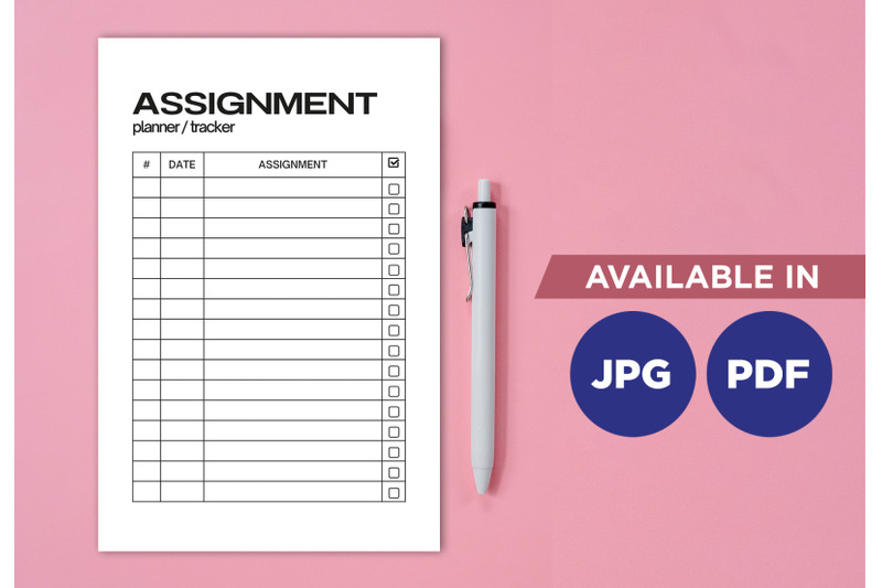 assignment-planner-printable-planifier-digital-template-art