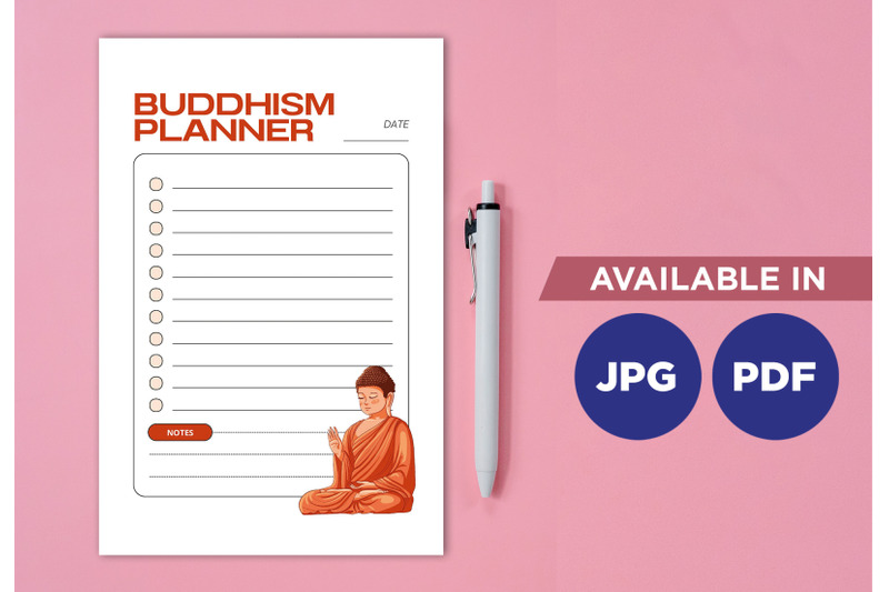 buddhism-planner-printable-planifier-digital-template-art