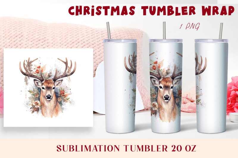 winter-tumbler-wrap-design-christmas-deer-tumbler