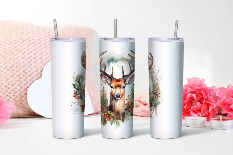 winter-tumbler-wrap-design-christmas-deer-tumbler