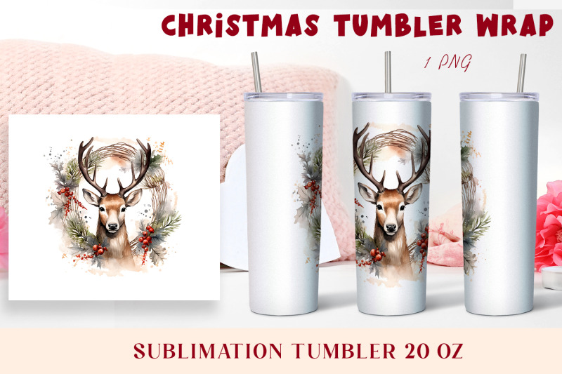 winter-tumbler-wrap-design-christmas-deer-tumbler