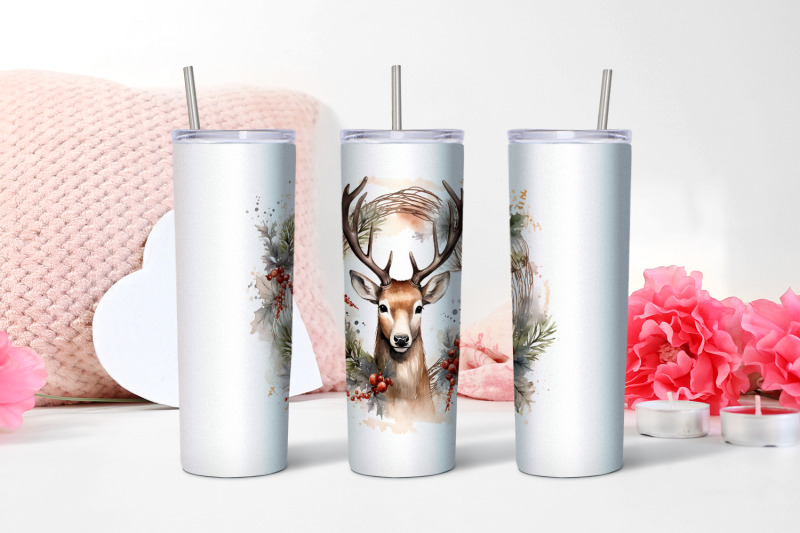 winter-tumbler-wrap-design-christmas-deer-tumbler