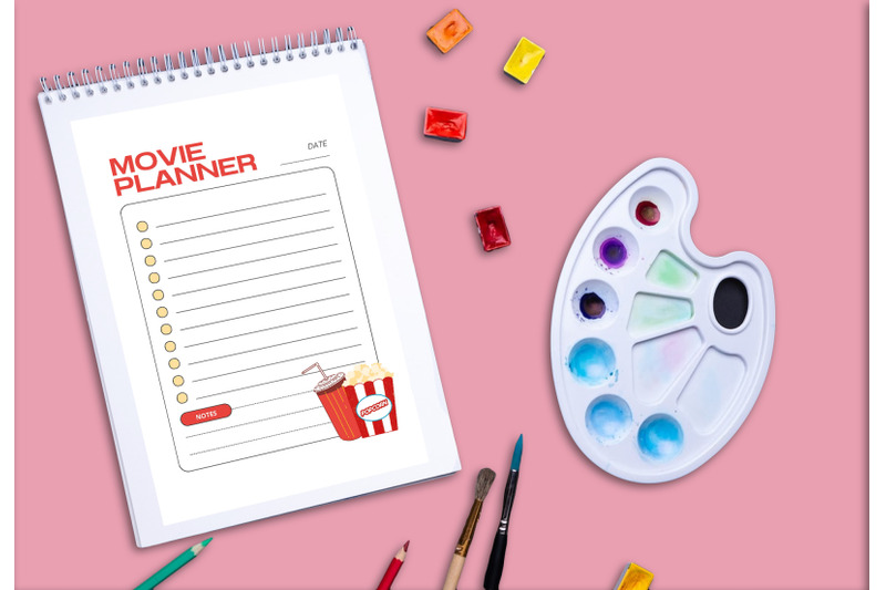 movie-planner-printable-planifier-digital-template-art