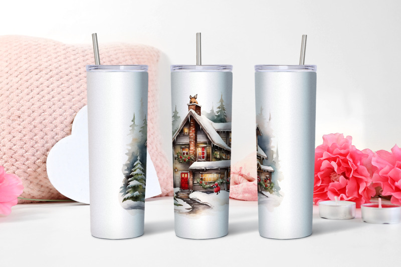 christmas-watercolor-flowers-sublimation-tumbler-wrap