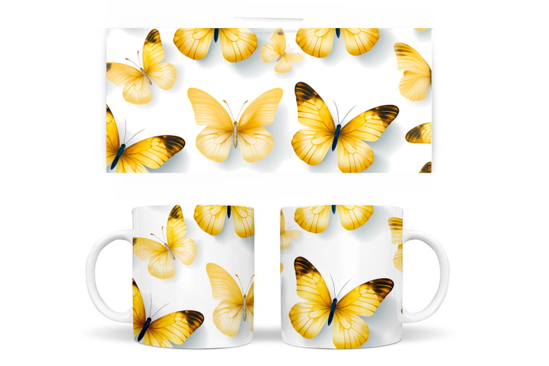 butterflies-mug-sublimation-3d-butterflies-mug-wrap-design