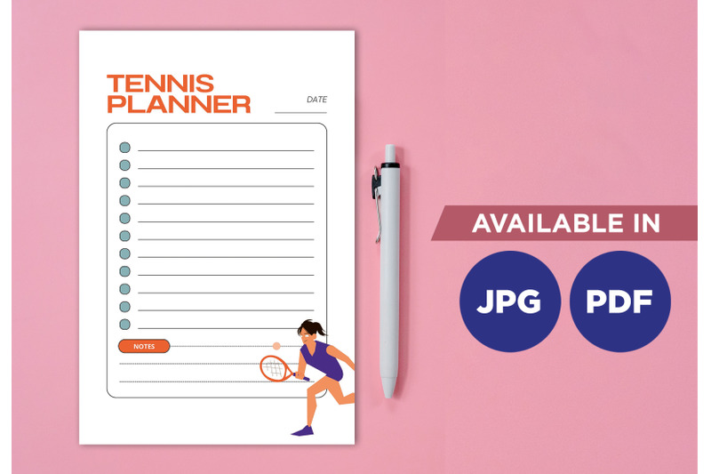 tennis-planner-printable-planifier-digital-template-art