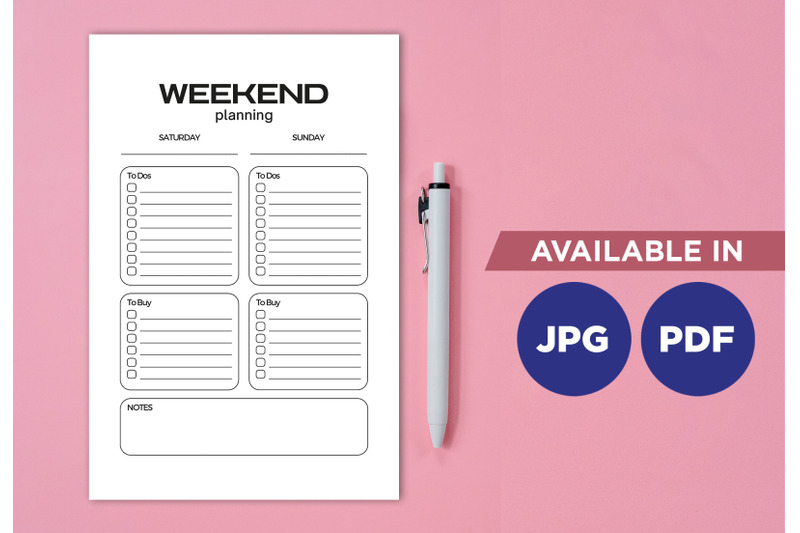 weekend-planner-printable-planifier-digital-template-art