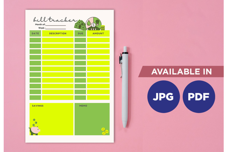 bill-tracker-planner-printable-planifier-digital-template-art