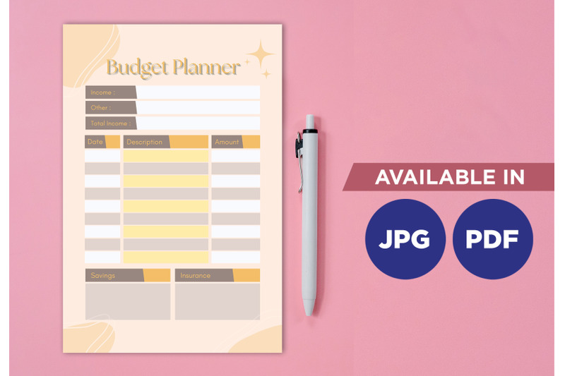 budget-planner-printable-planifier-digital-template-art