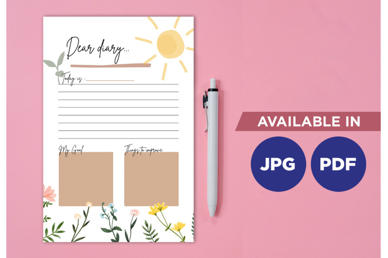 diary-planner-printable-planifier-digital-template-art