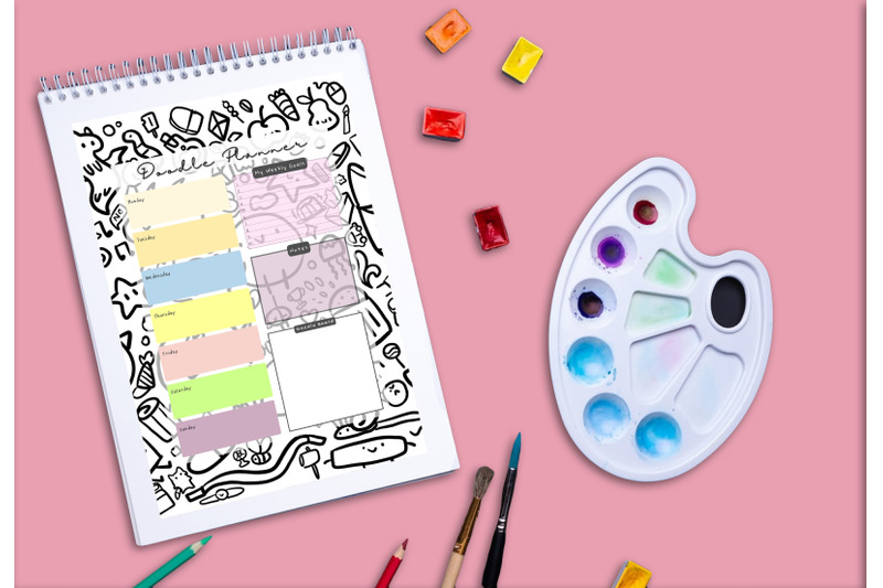 doodle-planner-printable-planifier-digital-template-art