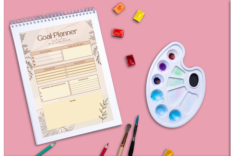 goal-planner-printable-planifier-digital-template-art