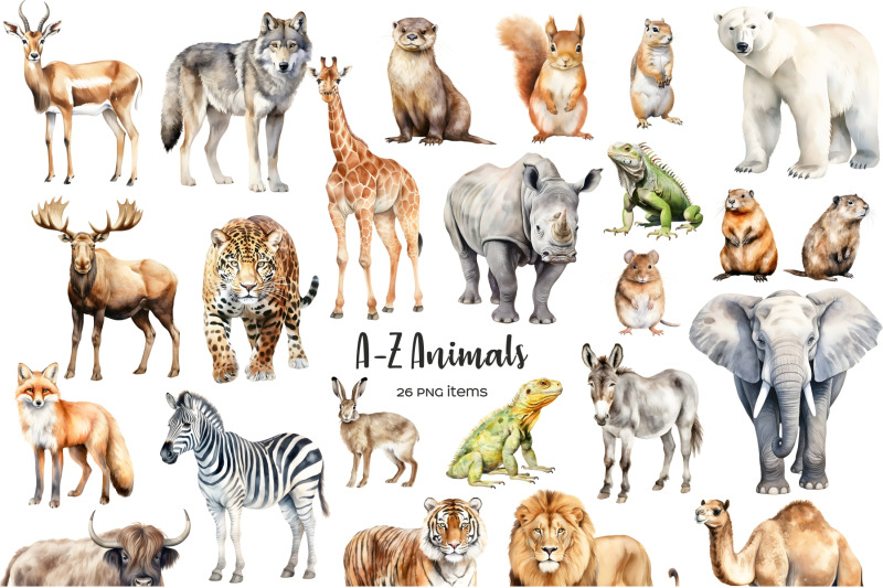 watercolor-abc-animals-alphabet-animals-clipart-watercolor-a-z-animals-clip-art-alphabet-zoo-animals-safari-animals-clipart-a-to-z-png