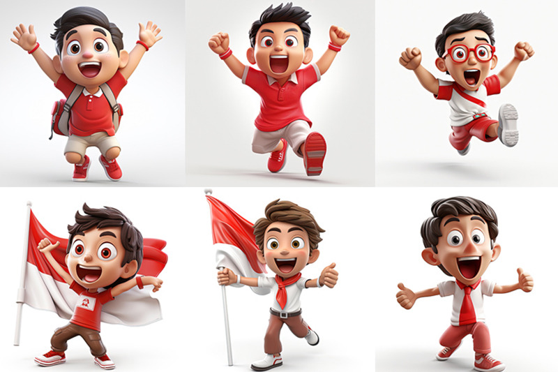 3d-illustration-of-happy-boy-red-and-white-concept-character-isolated