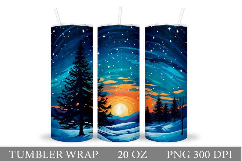 winter-tumbler-sublimation-christmas-tree-tumbler-wrap