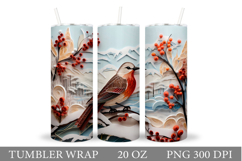 bird-tumbler-sublimation-winter-tumbler-wrap-sublimation