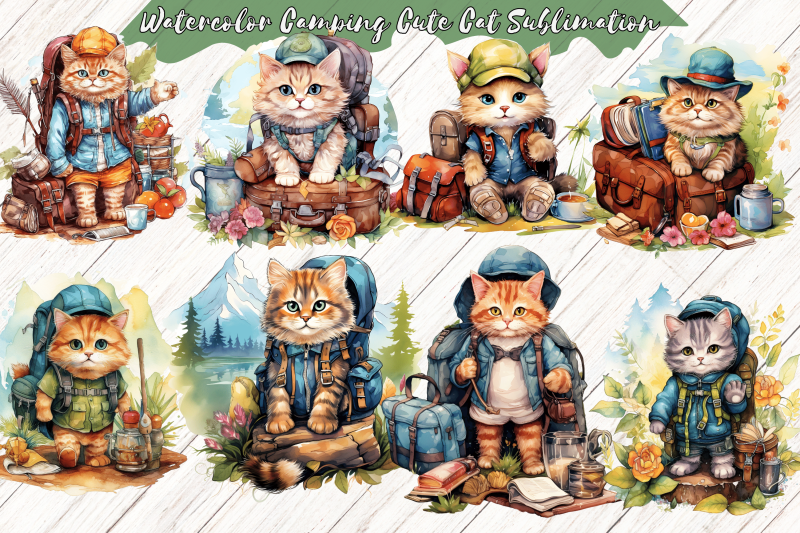 cute-cat-watercolor-camping-sublimation