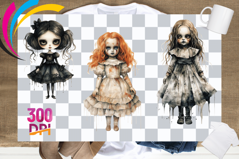 creepy-dolls-watercolor-sublimation