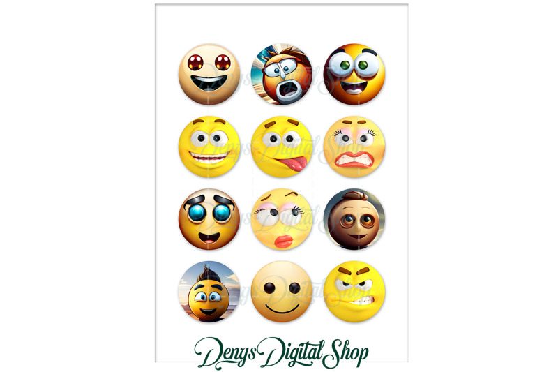 smileys-emoji-digital-collage-sheet