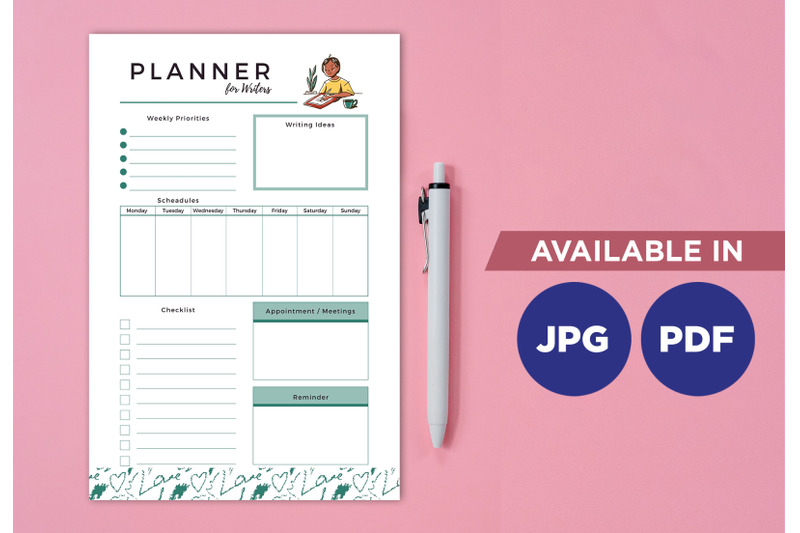 writer-planner-printable-template-paper-sheet