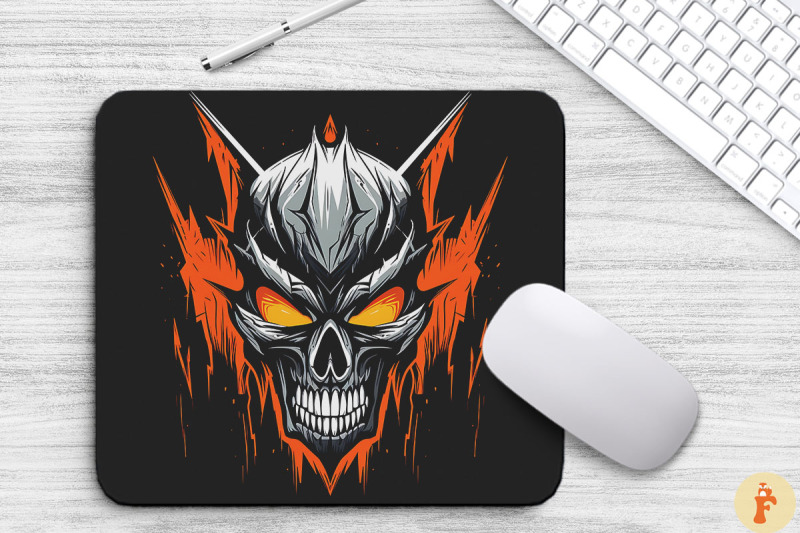 hyper-sinister-skull-mouse-pad