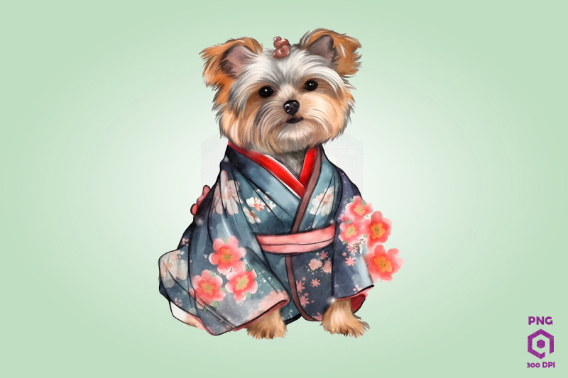 yorkshire-terrier-dog-in-kimono-png