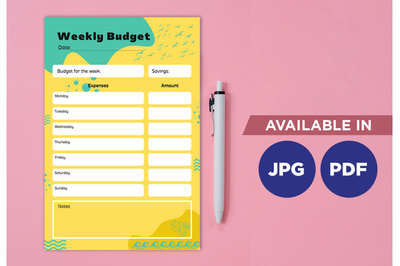weekly-budget-planner-printable-template-paper-sheet