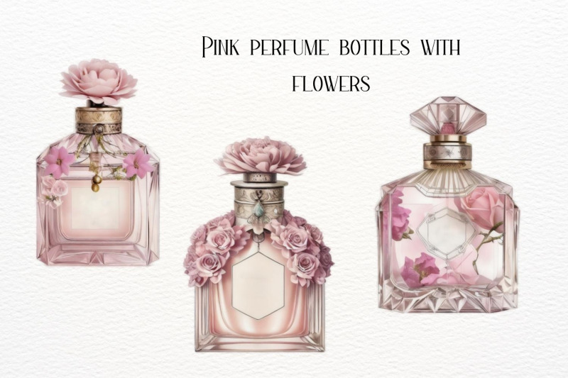 watercolor-heart-shaped-pink-perfume-bottles