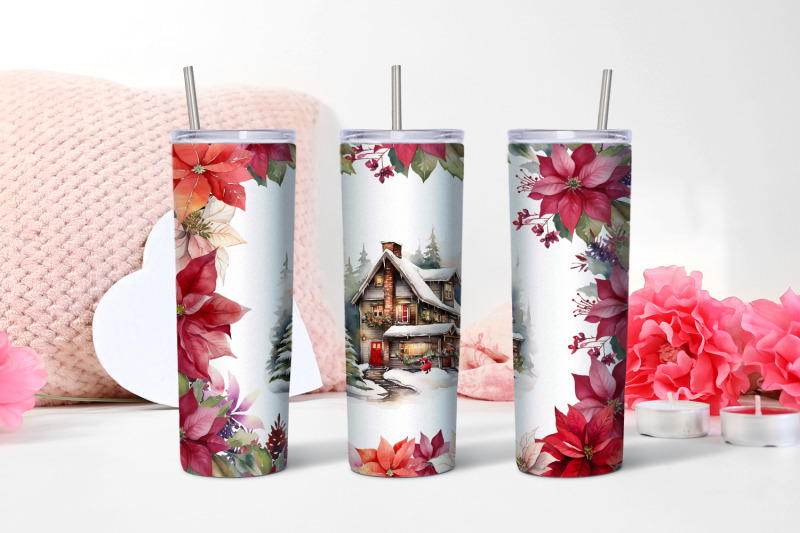 christmas-watercolor-flowers-haus-sublimation-tumbler-wrap