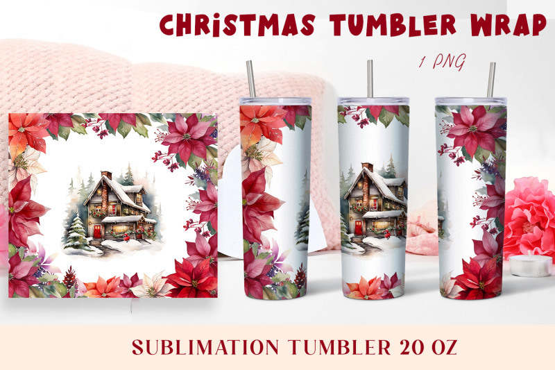 christmas-watercolor-flowers-haus-sublimation-tumbler-wrap