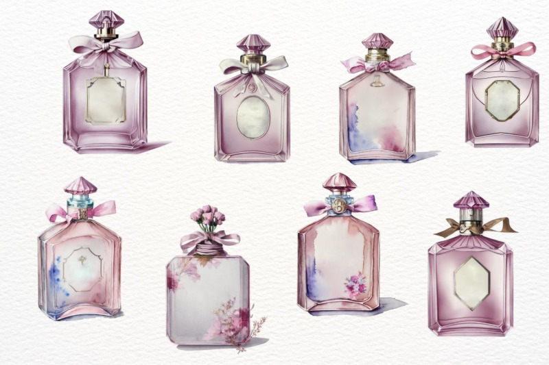 watercolor-vintage-perfume-bottles