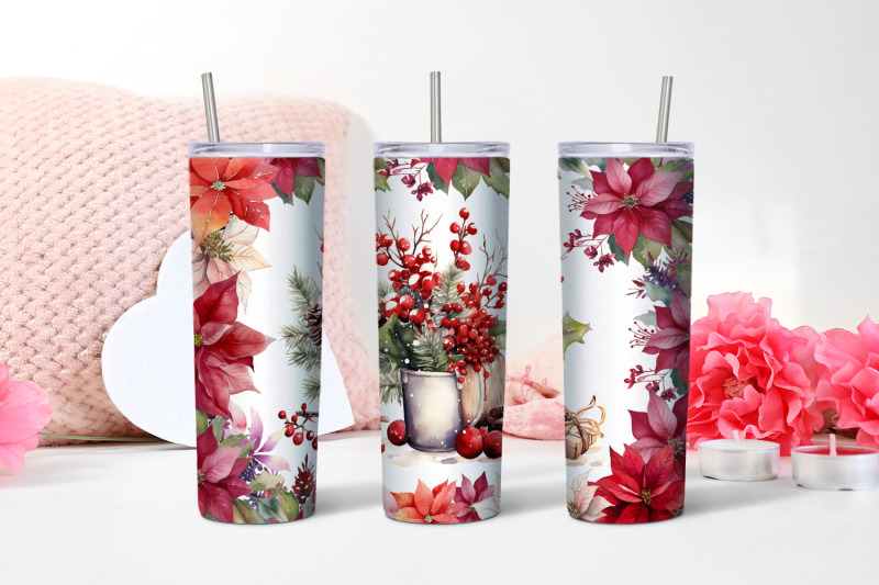 christmas-watercolor-flowers-sublimation-tumbler