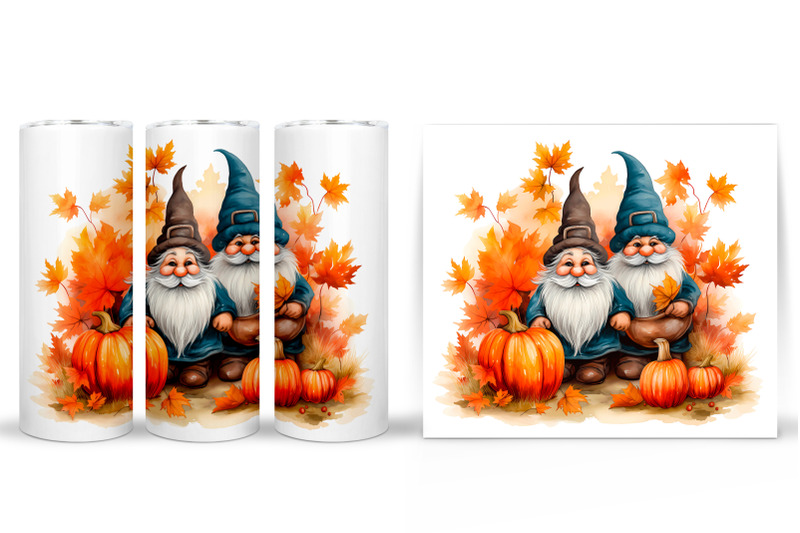 fall-gnome-tumbler-sublimation-gnome-pumpkin-tumbler-wrap