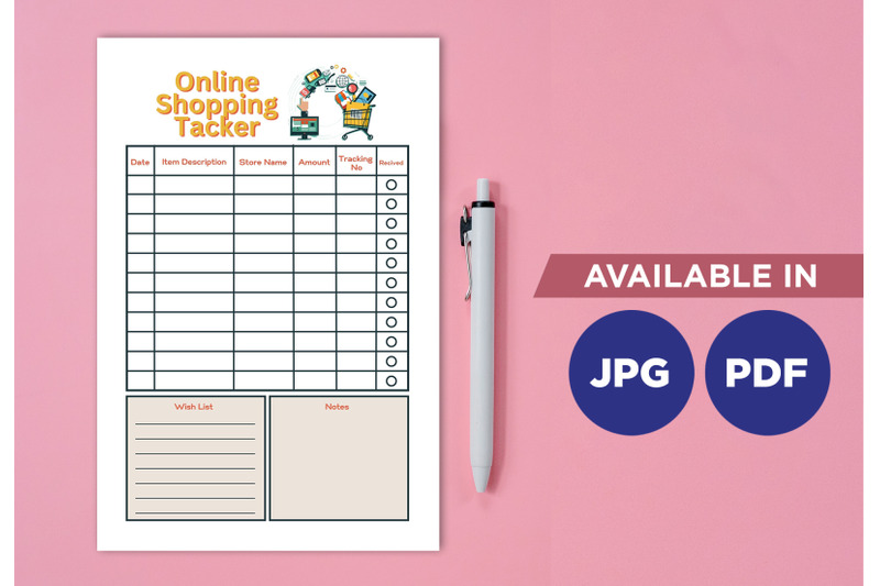 online-shopping-planner-printable-template-paper-sheet