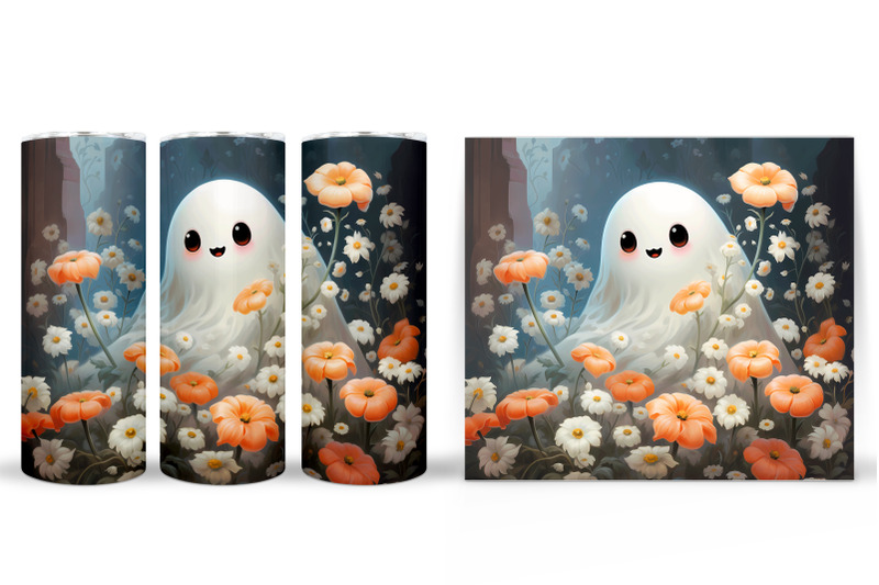 cute-ghost-tumbler-sublimation-ghost-flowers-tumbler-design