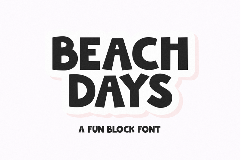 beach-days-cute-block-font