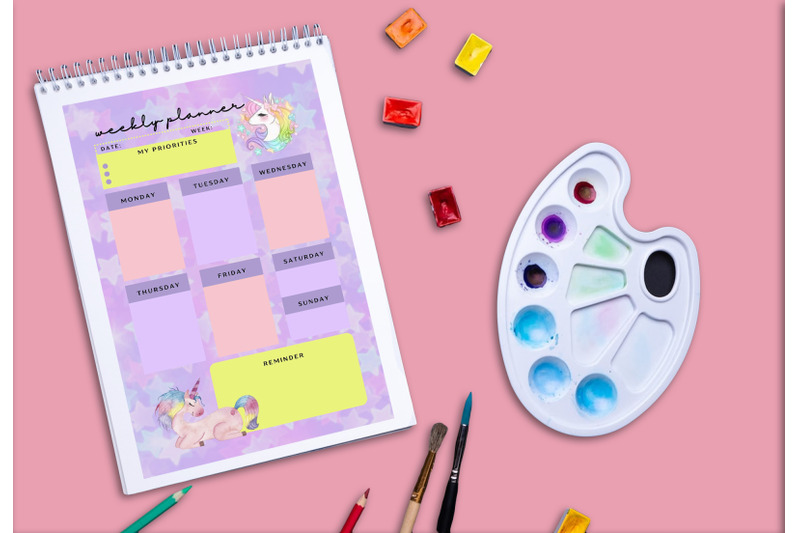 unicorn-planner-printable-template-paper-sheet