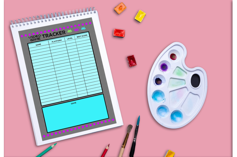 video-game-tracker-planner-printable-template-paper-sheet