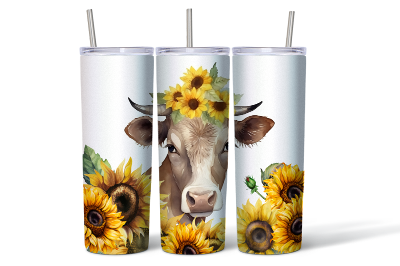 watercolor-wrapper-for-a-cow-in-sunflowers