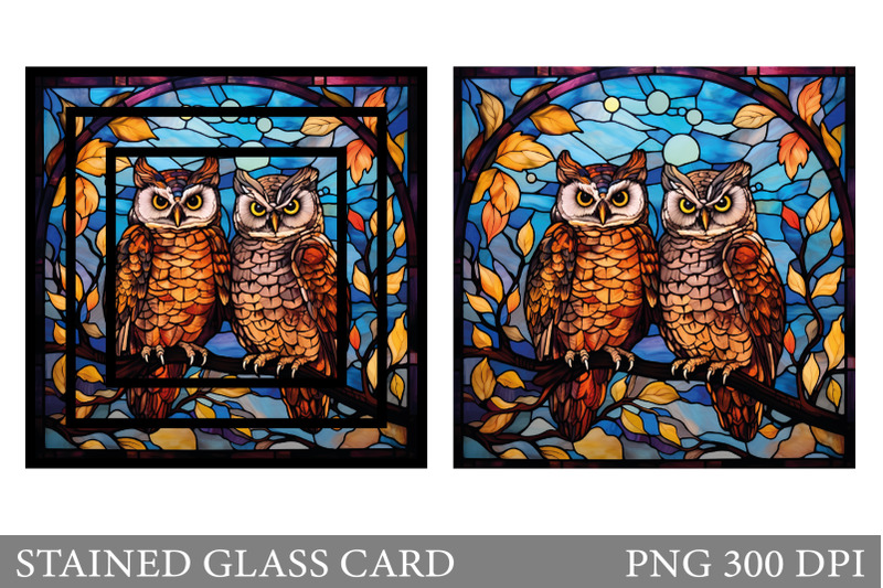 stained-glass-owl-card-stained-glass-bird-card-design