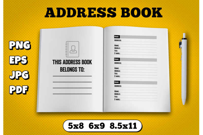 address-book-amazon-kdp-interior-for-kindle-publisher