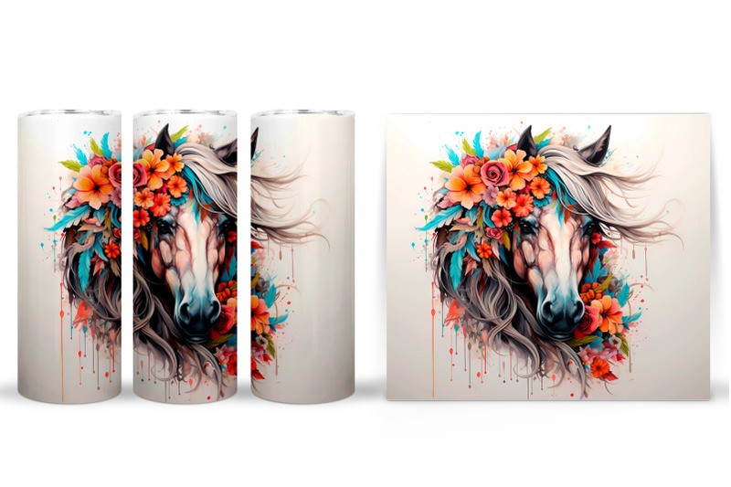 boho-horse-tumbler-wrap-horse-tumbler-wrap-sublimation