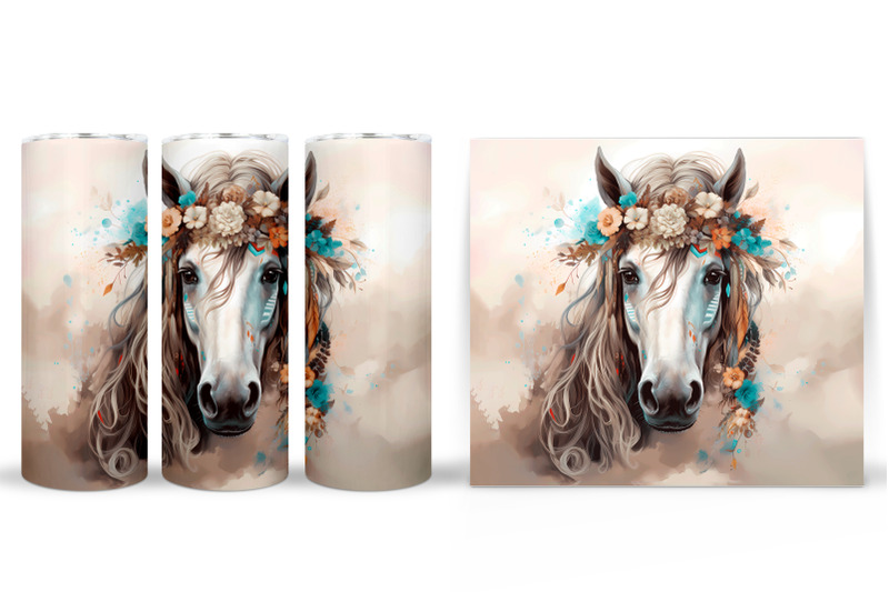 horse-tumbler-wrap-sublimation-boho-horse-tumbler-wrap