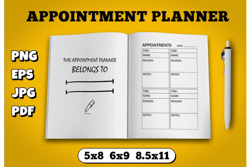 appointment-planner-amazon-kdp-interior-for-kindle-publisher