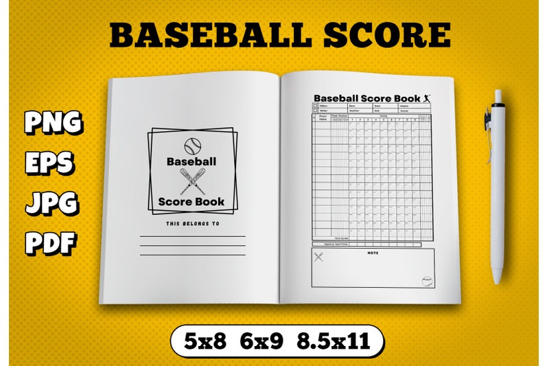 baseball-score-book-amazon-kdp-interior-for-kindle-publisher