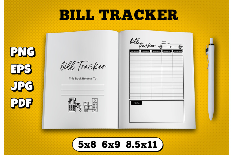 bill-tracker-amazon-kdp-interior-for-kindle-publisher