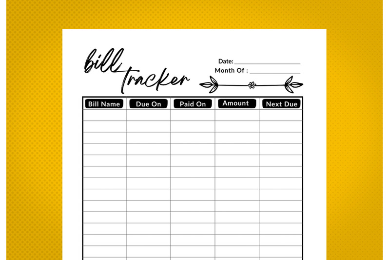 bill-tracker-amazon-kdp-interior-for-kindle-publisher