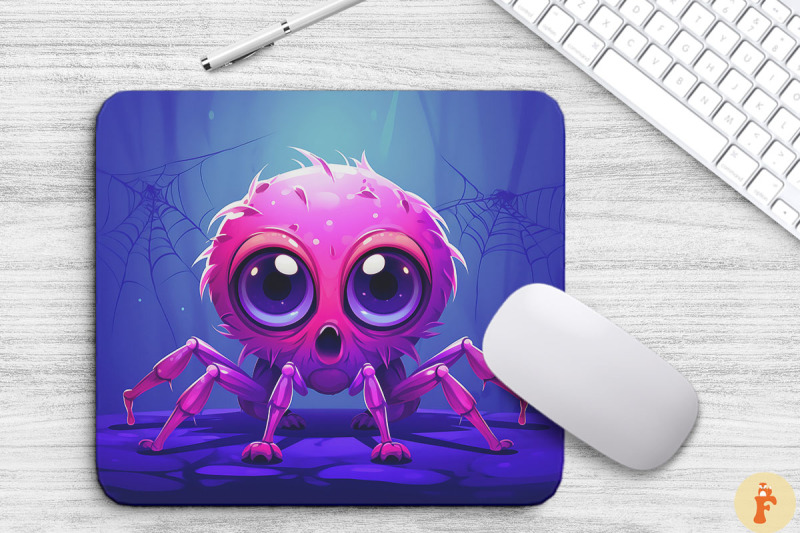 cartoon-cute-spider-mouse-pad