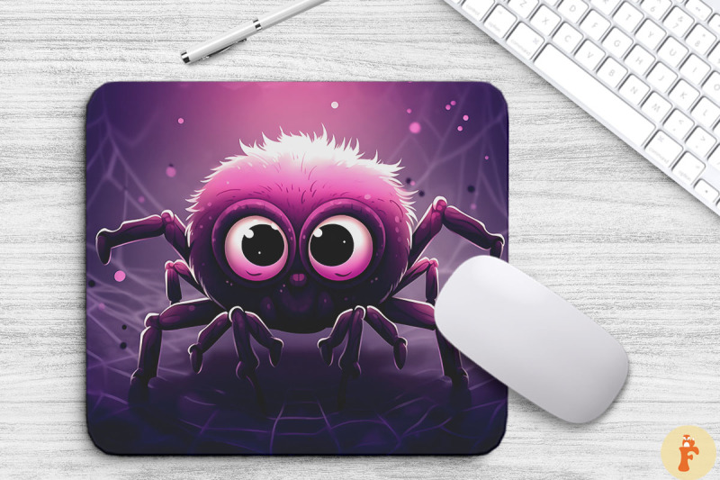 cartoon-cute-spider-mouse-pad