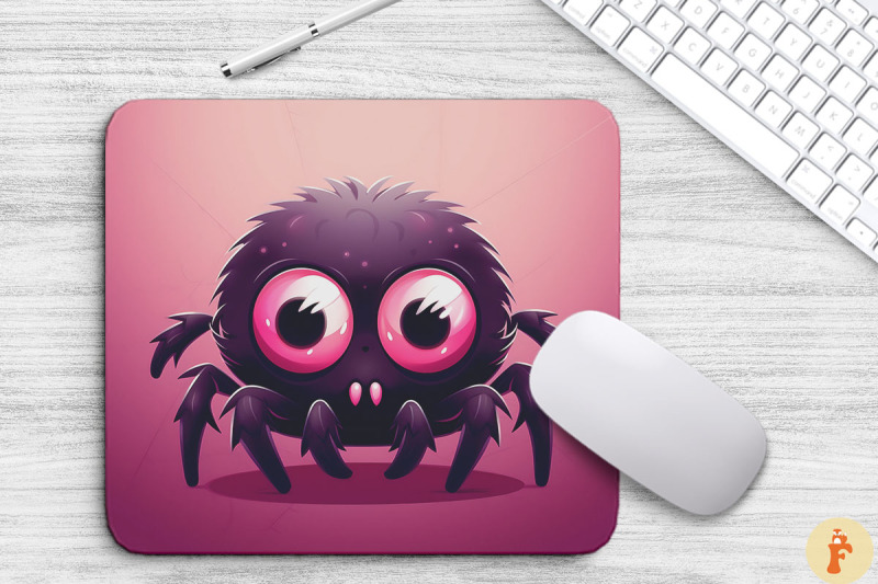 cartoon-cute-spider-mouse-pad